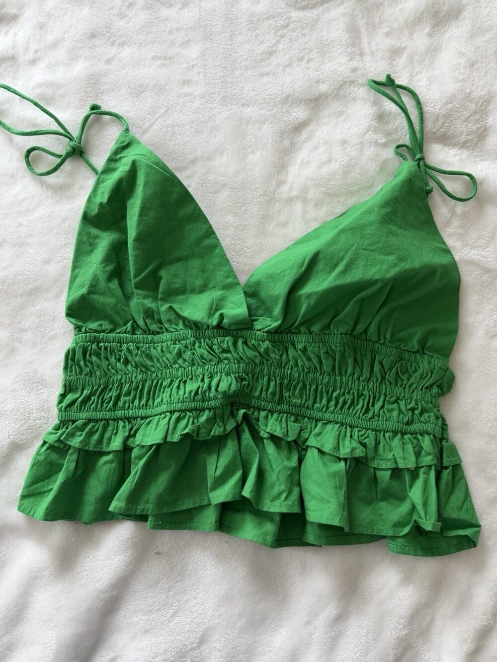 Sim And Sam Women’s Kelley Green Low Back Tank Top Size Xl